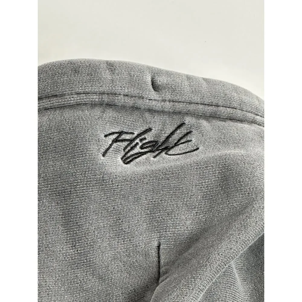 Air Jordan Flight Heritage Washed Fleece Pullover Hoodie Mens L DA9789-010 Grey